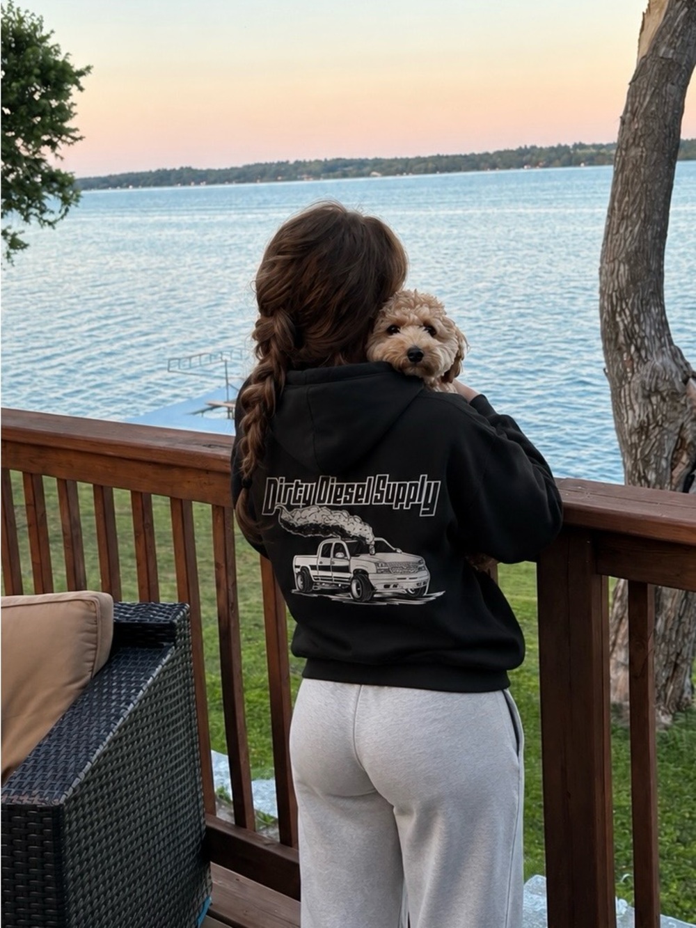 Black Graphic Hoodie